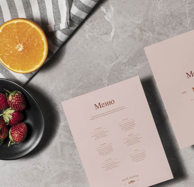 Печать меню для ресторанов и кафе в Шымкенте