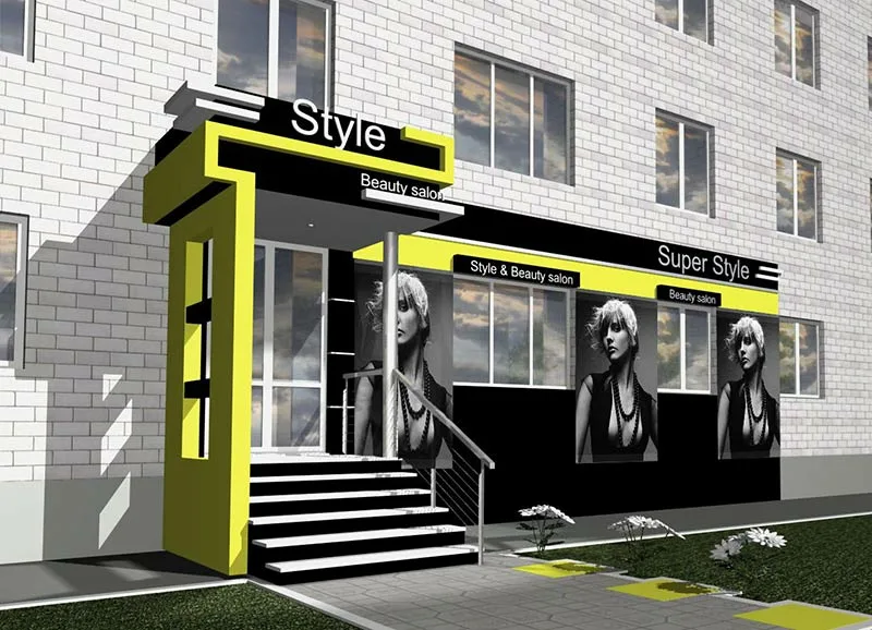 Дизайн и монтаж входных групп для магазинов и офисов в Шымкенте